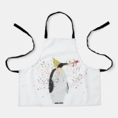 Pinguin Partying - Tiere mit Party Schürze (Vorderseite)