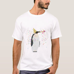 Pinguin Partying - Tiere mit Party T-Shirt