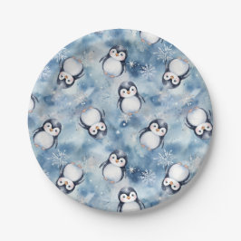 Pinguin Pattern Baby Dusche Teller