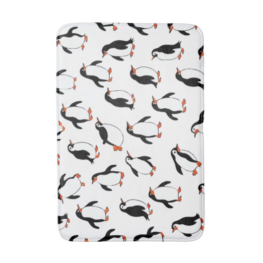 Pinguin Pattern Badematte (Vorderseite Vertikal)
