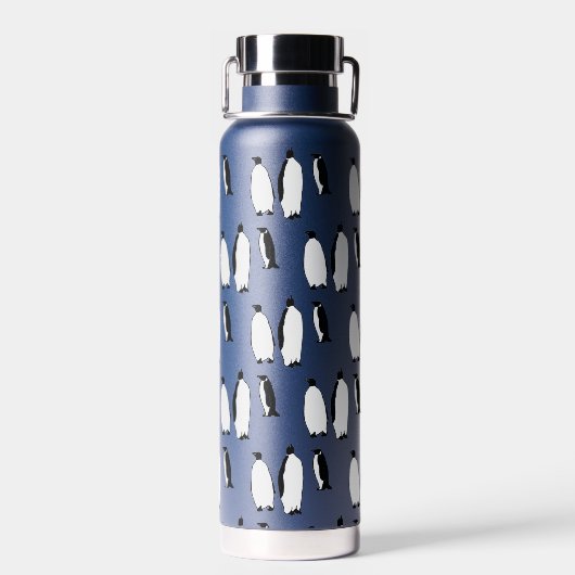 Pinguin Pattern Bird Holiday Pinguin Lover Geschen Trinkflasche (Rückseite)