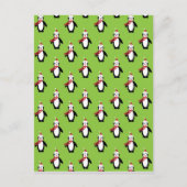 Pinguin Pattern Feiertagspostkarte (Vorderseite)