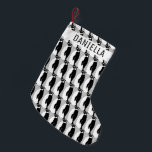 Pinguin Pattern Grau Schwarz-weiß Kleiner Weihnachtsstrumpf<br><div class="desc">Hoffe,  dass dir dieses Ferienhaus gefällt. Passen Sie es mit einem Namen oder Initialen an,  wenn Sie möchten. Karo in meinem Shop für mehr passende Artikel und andere Urlaubsmuster. Danke für den Einkauf mit mir!</div>