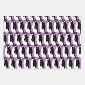 Pinguin Pattern Schwarz-weißes Geschenk Geschenkpapier Set (Vorderseite)