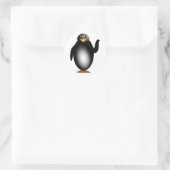 Pinguin penguin runder aufkleber (Tasche)