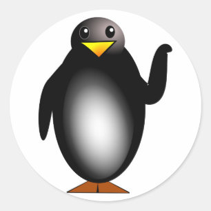 Pinguin penguin runder aufkleber