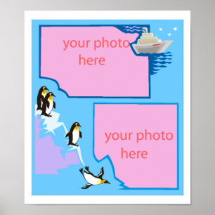 Pinguin personalisierbares Foto Poster AB 14.95