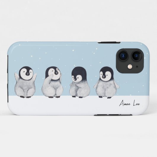 Pinguin Personalisiert Case-Mate iPhone Hülle (Rückseite (Horizontal))