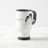 Pinguin Personalisiert Travel Mug Reisebecher (VorderseiteRechts)