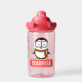 Pinguin Personalisierte Wasserflasche mit Timeline Trinkflasche (Rückseite)