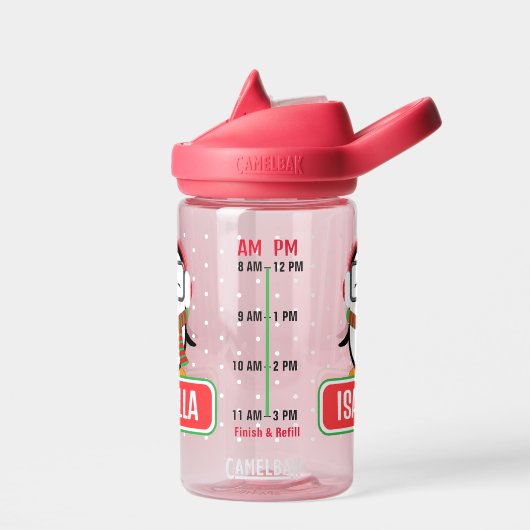 Pinguin Personalisierte Wasserflasche mit Timeline Trinkflasche (Links)