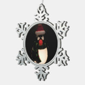 Pinguin Pewter Ornament (Rechts)