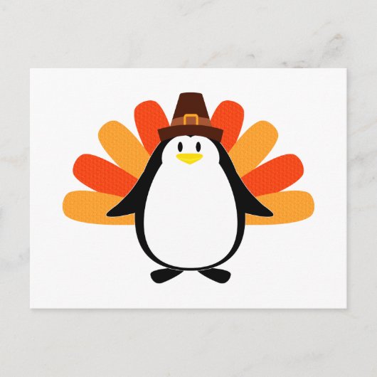 Pinguin Pilgrim Türkei Mash-up Postkarte (Vorderseite)