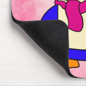 Pinguin-Pinguin-Blütenpastellpink aus niedlichem C Mousepad (Ecke)
