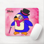 Pinguin-Pinguin-Blütenpastellpink aus niedlichem C Mousepad (Mit Mouse)