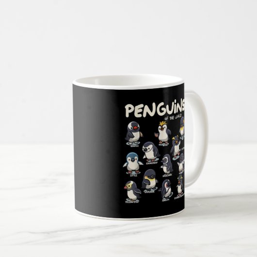 Pinguin-Pinguine-Tiere der Liebe des Weltpinguins Kaffeetasse (VorderseiteRechts)
