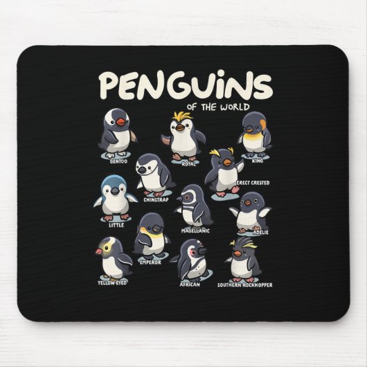 Pinguin-Pinguine-Tiere der Liebe des Weltpinguins Mousepad (Vorne)