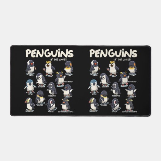 Pinguin-Pinguine-Tiere der Liebe des Weltpinguins Schreibtischunterlage (Vorderseite)