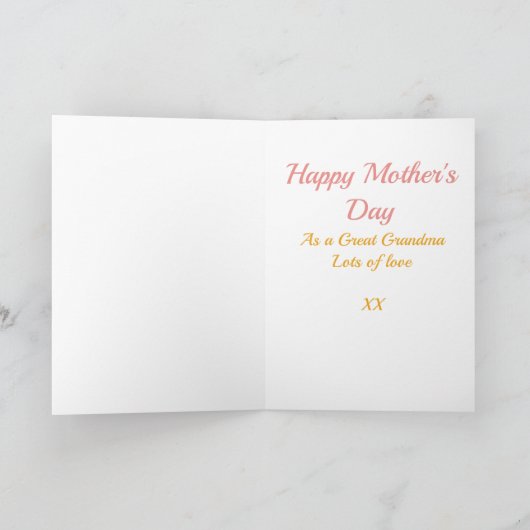 Pinguin Pink Card der Großmutter Karte (Innenseite)