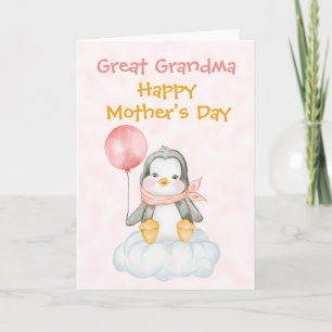Pinguin Pink Card der Großmutter Karte