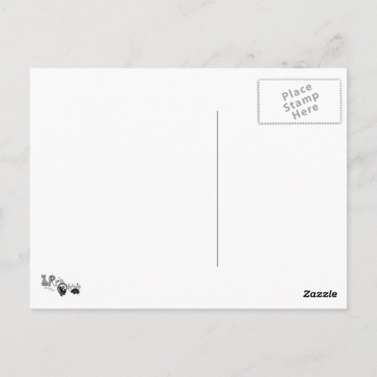 Pinguin Pirate Postcard Postkarte (Rückseite)