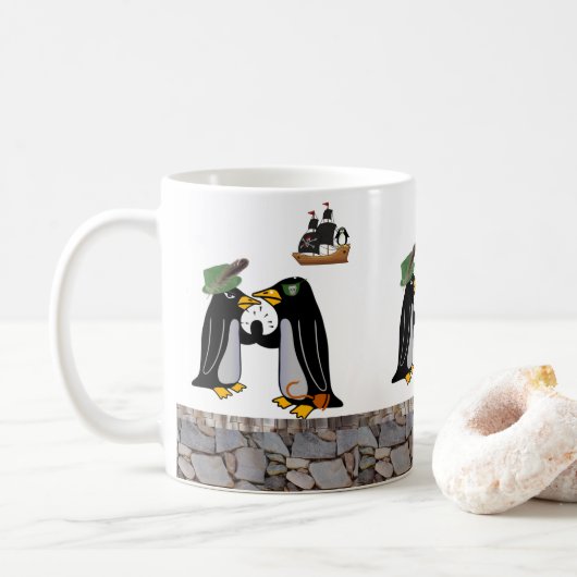 Pinguin Pirate Tasse (Mit Donut)
