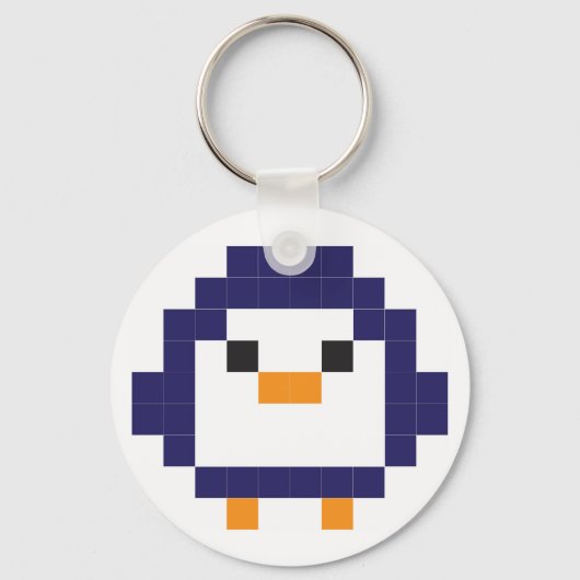 Pinguin - Pixelart Schlüsselanhänger (Vorderseite)