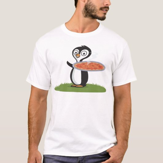 Pinguin-Pizza T-Shirt (Vorderseite)