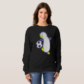 Pinguin Playing Football Sweatshirt (Vorne ganz)