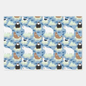 Pinguin Polar Bear Siegel Wrapping Paper Set 3 Geschenkpapier Set (Vorderseite)