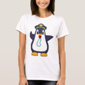 Pinguin Polizist Whistle Police T-Shirt (Vorderseite)