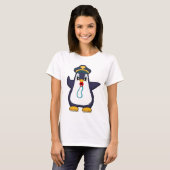 Pinguin Polizist Whistle Police T-Shirt (Vorne ganz)