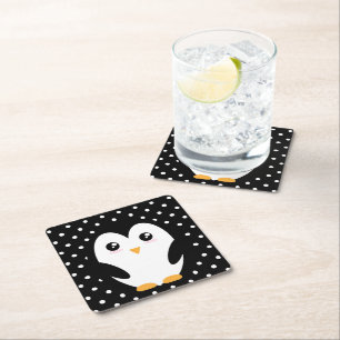 Pinguin Polka Dot Untersetzer ❄️ ✨