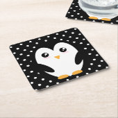 Pinguin Polka Dot Untersetzer ❄️ ✨ (angewinkelt)
