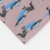 Pinguin Pool Party Fleece Blanket (Dusty Pink) (Ecke)