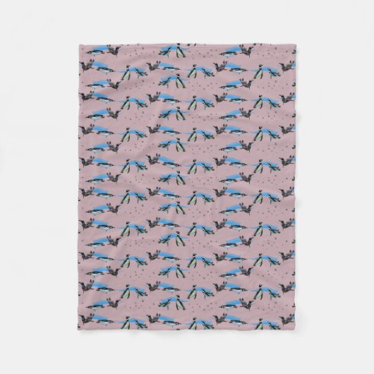 Pinguin Pool Party Fleece Blanket (Dusty Pink) (Vorderseite)