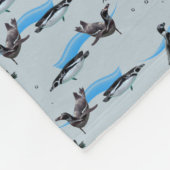 Pinguin Pool Party Fleece Blanket (Light Blue) (Ecke)