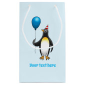 Pinguin Pool Party Geburtstag Kleine Geschenktüte (Rückseite)
