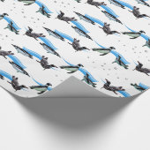 Pinguin Pool Party Wrapping Paper Geschenkpapier (Ecke)