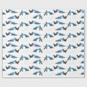 Pinguin Pool Party Wrapping Paper Geschenkpapier (Flach)