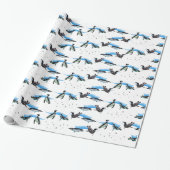 Pinguin Pool Party Wrapping Paper Geschenkpapier (Ungerollt)
