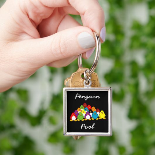Pinguin-Pool Schlüsselanhänger (Hand)