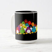 Pinguin-Pool Zweifarbige Tasse (Vorderseite Links)