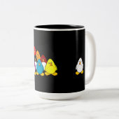 Pinguin-Pool Zweifarbige Tasse (VorderseiteRechts)