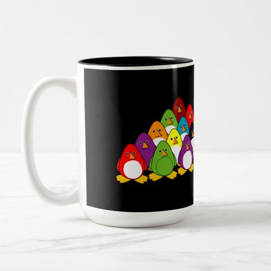Pinguin-Pool Zweifarbige Tasse (Links)
