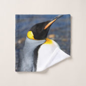 Pinguin-Portrait Badhandtuch Set (Waschlappen)