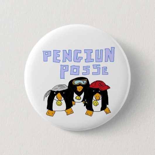 Pinguin Posse Button (Vorderseite)
