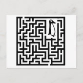 Pinguin Postcard Maze by Joke App Tv Tm Postkarte (Vorderseite)