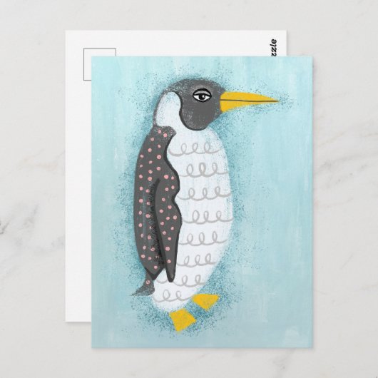 Pinguin Postcard Postkarte (Vorne/Hinten)