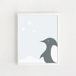 Pinguin Poster. Kunstdruck für Kinderzimmer Poster